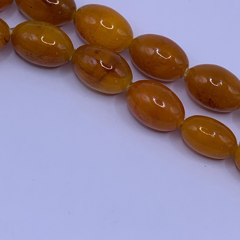 Amber Bead Statement Necklace - Amber - Picture 6 of 8